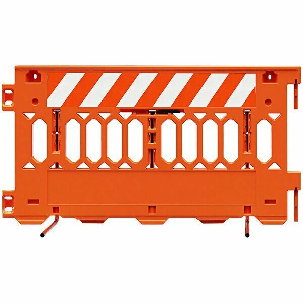 Plasticade Pathcade 6' Orange Right Interlocking Parade barrier-1 Section Engineer Grade on One Side 4662008OEGRT